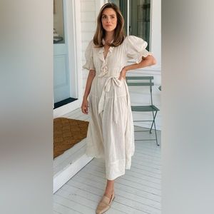 DOEN Poet Dress- “Marble” color. Size SMALL. perfect condition. Self tie belt.